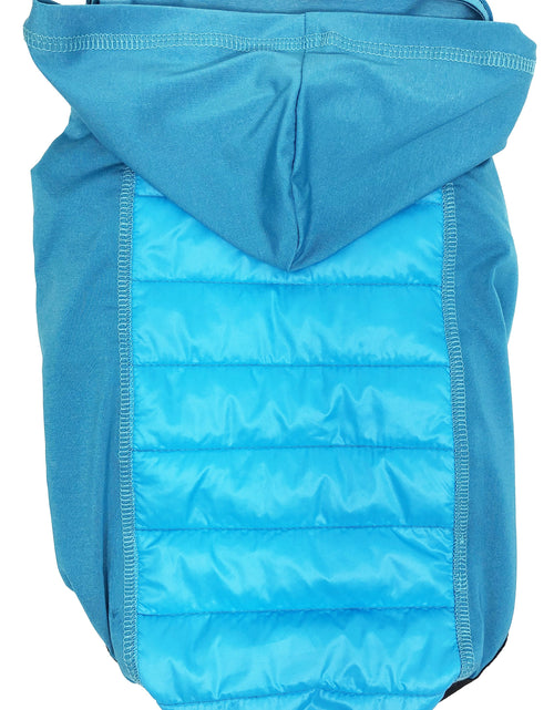 Load image into Gallery viewer, Pet Life ® 'Apex' Lightweight Hybrid 4-Season Stretch and Quick-Dry Dog Coat w/ Pop out Hood
