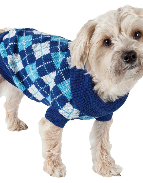 Load image into Gallery viewer, Pet Life ® 'Argyle Style' Ribbed Knitted Fashion Designer Dog Sweater

