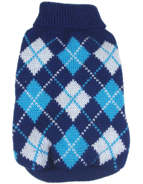 Load image into Gallery viewer, Pet Life ® 'Argyle Style' Ribbed Knitted Fashion Designer Dog Sweater
