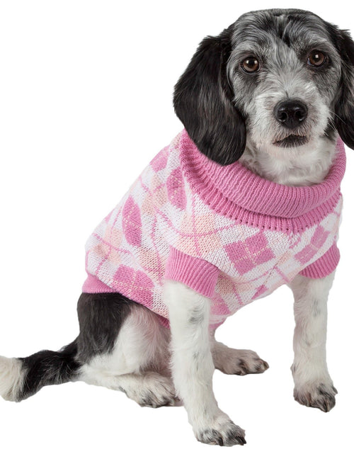 Load image into Gallery viewer, Pet Life ® 'Argyle Style' Ribbed Knitted Fashion Designer Dog Sweater
