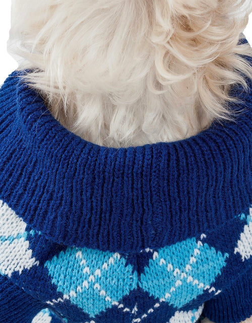 Load image into Gallery viewer, Pet Life ® 'Argyle Style' Ribbed Knitted Fashion Designer Dog Sweater
