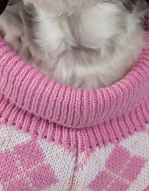 Load image into Gallery viewer, Pet Life ® 'Argyle Style' Ribbed Knitted Fashion Designer Dog Sweater
