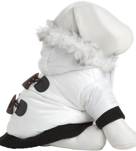 Pet Life ® Aspen Winter-White 3M Insulated Fashion Pet Parka Dog Coat