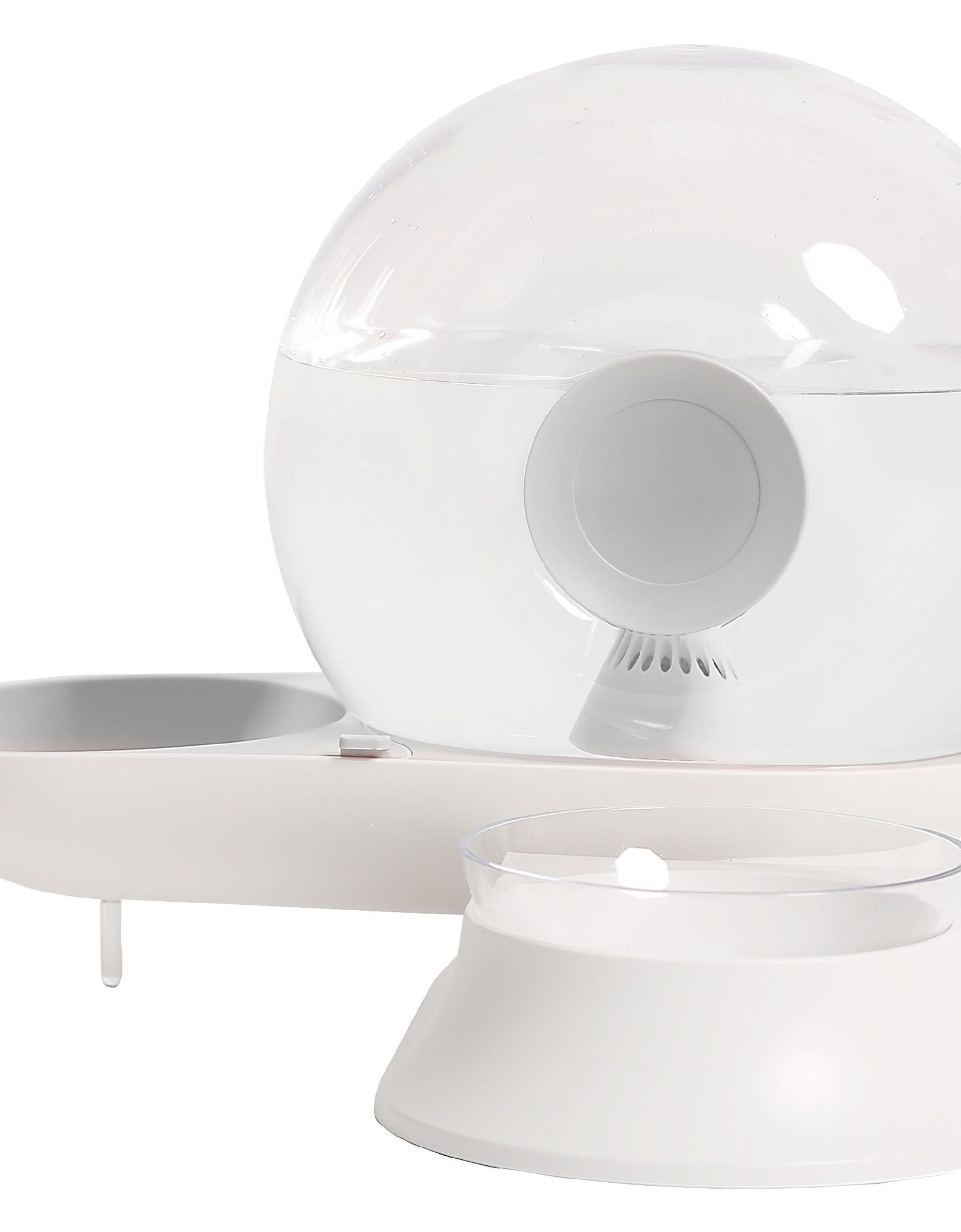 Pet Life ® 'Auto-Myst' Snail Shaped 2-in-1 Automated Gravity Pet Filtered Water Dispenser and Food Bowl
