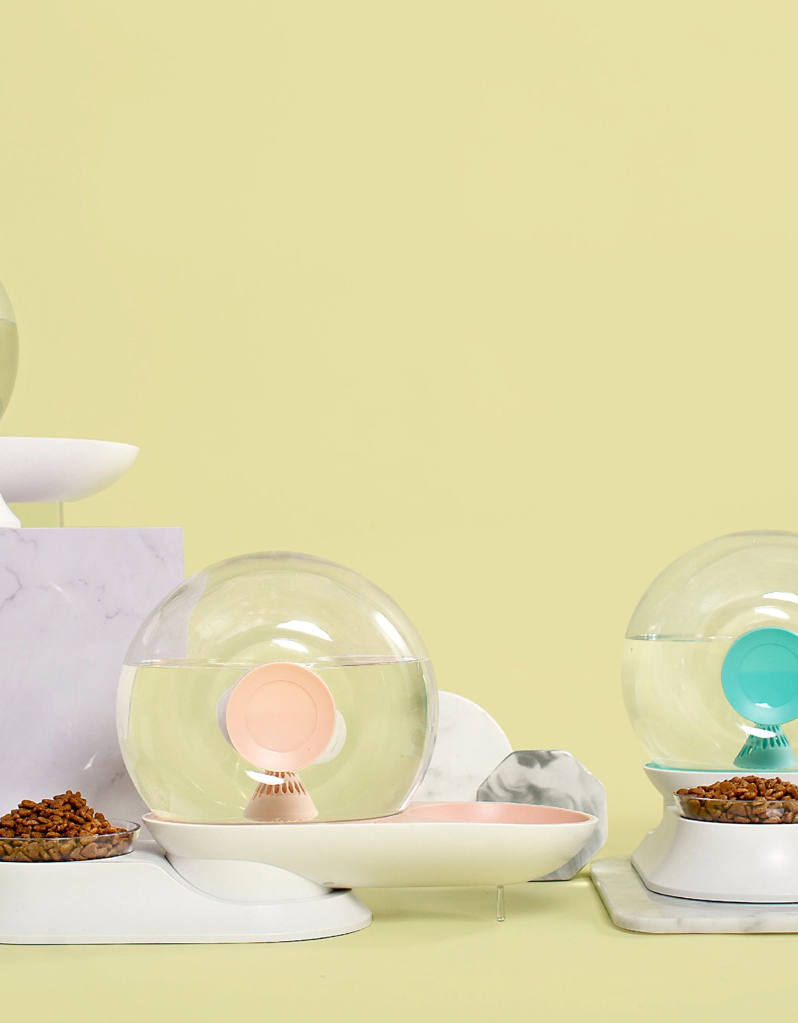 Pet Life ® 'Auto-Myst' Snail Shaped 2-in-1 Automated Gravity Pet Filtered Water Dispenser and Food Bowl