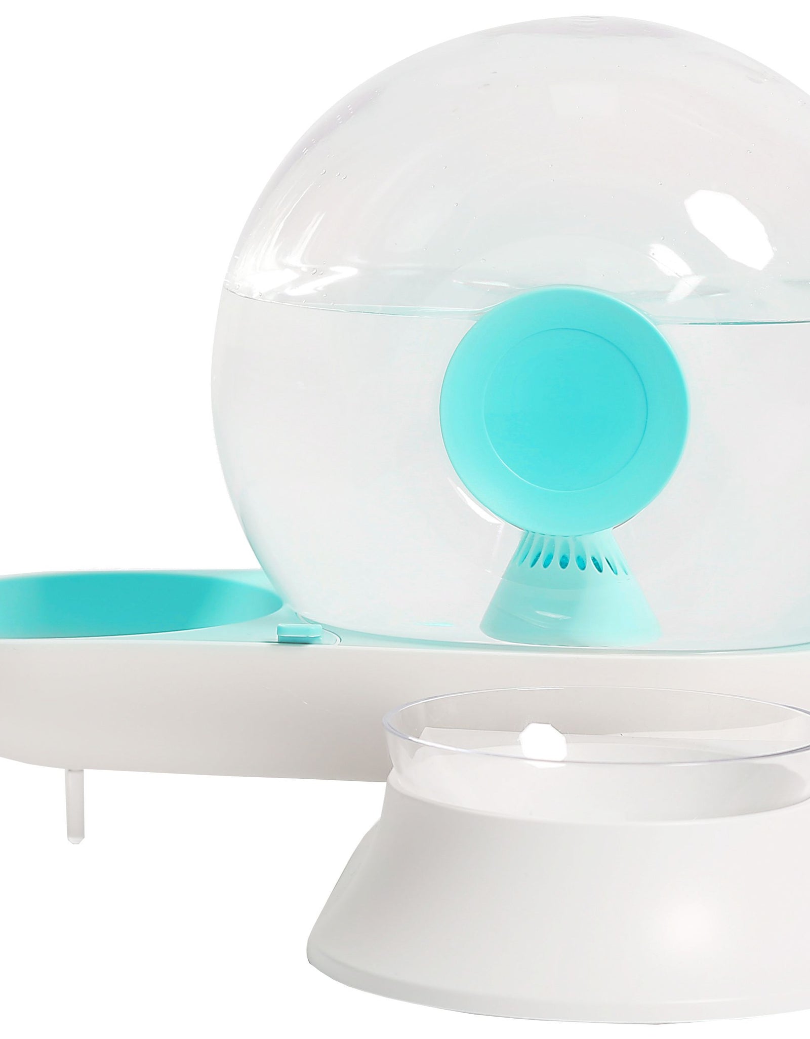 Pet Life ® 'Auto-Myst' Snail Shaped 2-in-1 Automated Gravity Pet Filtered Water Dispenser and Food Bowl