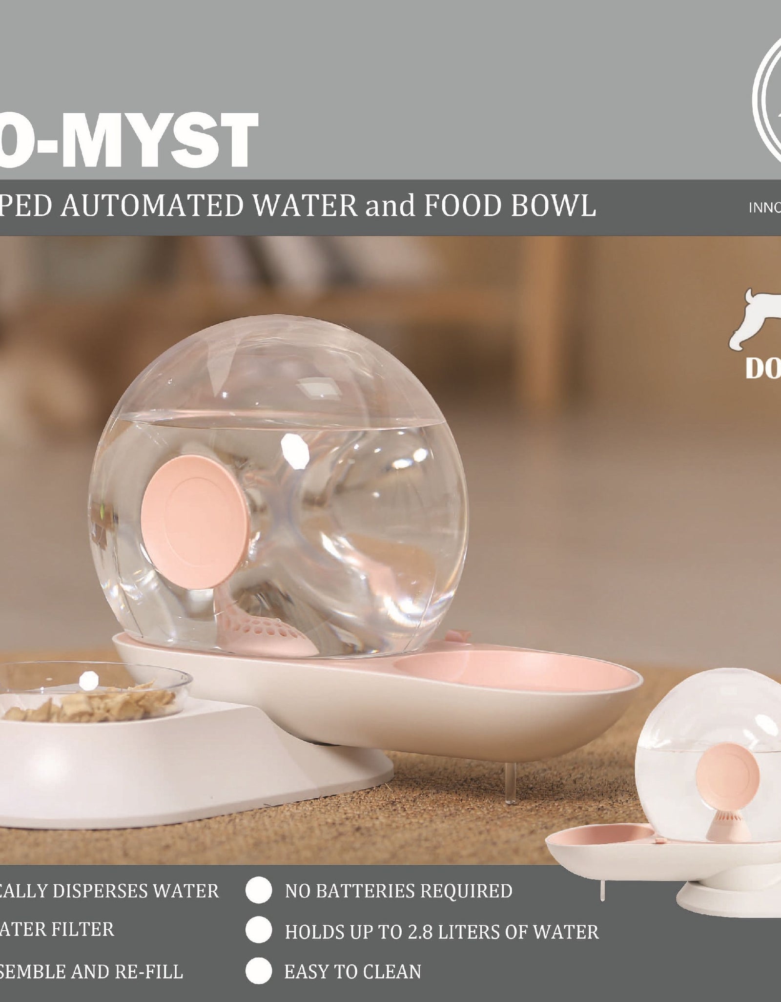 Pet Life ® 'Auto-Myst' Snail Shaped 2-in-1 Automated Gravity Pet Filtered Water Dispenser and Food Bowl