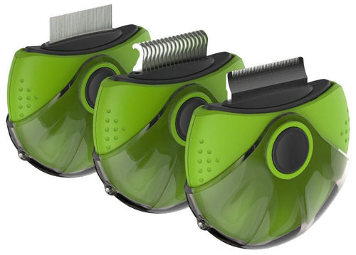 Load image into Gallery viewer, Pet Life ® 'Axler' Triple Rotating Rake Deshedder and Dematting Grooming Pet Comb
