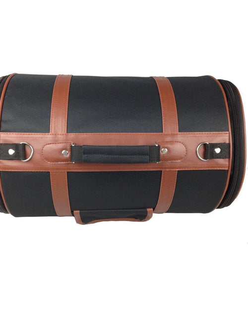 Load image into Gallery viewer, Pet Life ® 'Bark Avenue' Cylindrical Airline Approved Fashion Designer Posh Pet Dog Carrier

