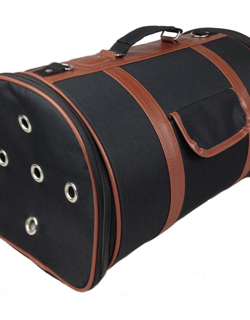Load image into Gallery viewer, Pet Life ® 'Bark Avenue' Cylindrical Airline Approved Fashion Designer Posh Pet Dog Carrier
