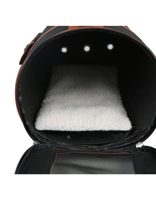 Load image into Gallery viewer, Pet Life ® 'Bark Avenue' Cylindrical Airline Approved Fashion Designer Posh Pet Dog Carrier
