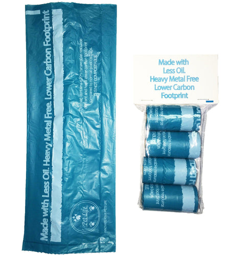Pet Life ® 'Bio-Hybrid' 100% Recyclable Thermoplastic and Polyethylene Carbon Reduced Eco-Friendly Pet Cat Dog Waste Bags from Renewable Thermoplastic Starch - Dispenser and 2 Pack of Rolls