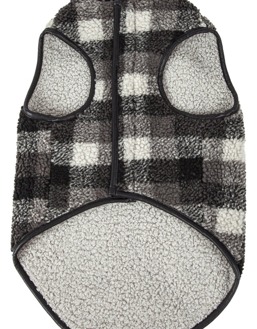 Load image into Gallery viewer, Pet Life ®  'Black Boxer' Classical Fashion Insulated Plaid Dog Coat
