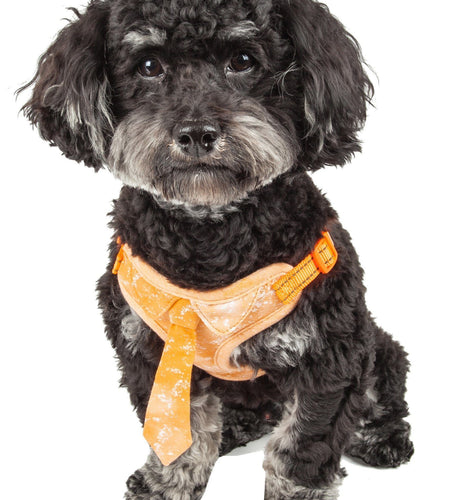 Pet Life ®  'Bonatied' Mesh Reversed Adjustable Fashion Dog Harness W/ Designer Neck Tie