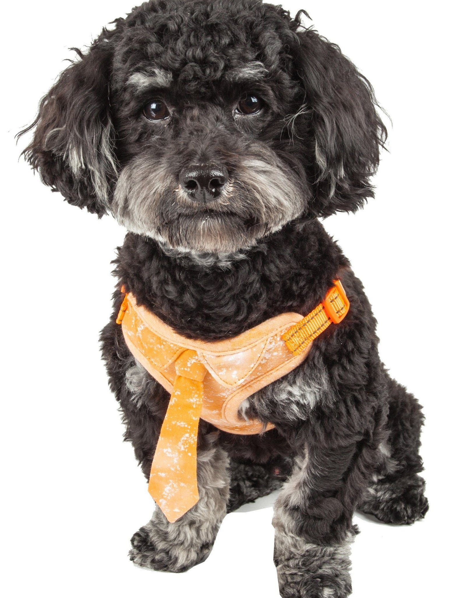 Pet Life ®  'Bonatied' Mesh Reversed Adjustable Fashion Dog Harness W/ Designer Neck Tie
