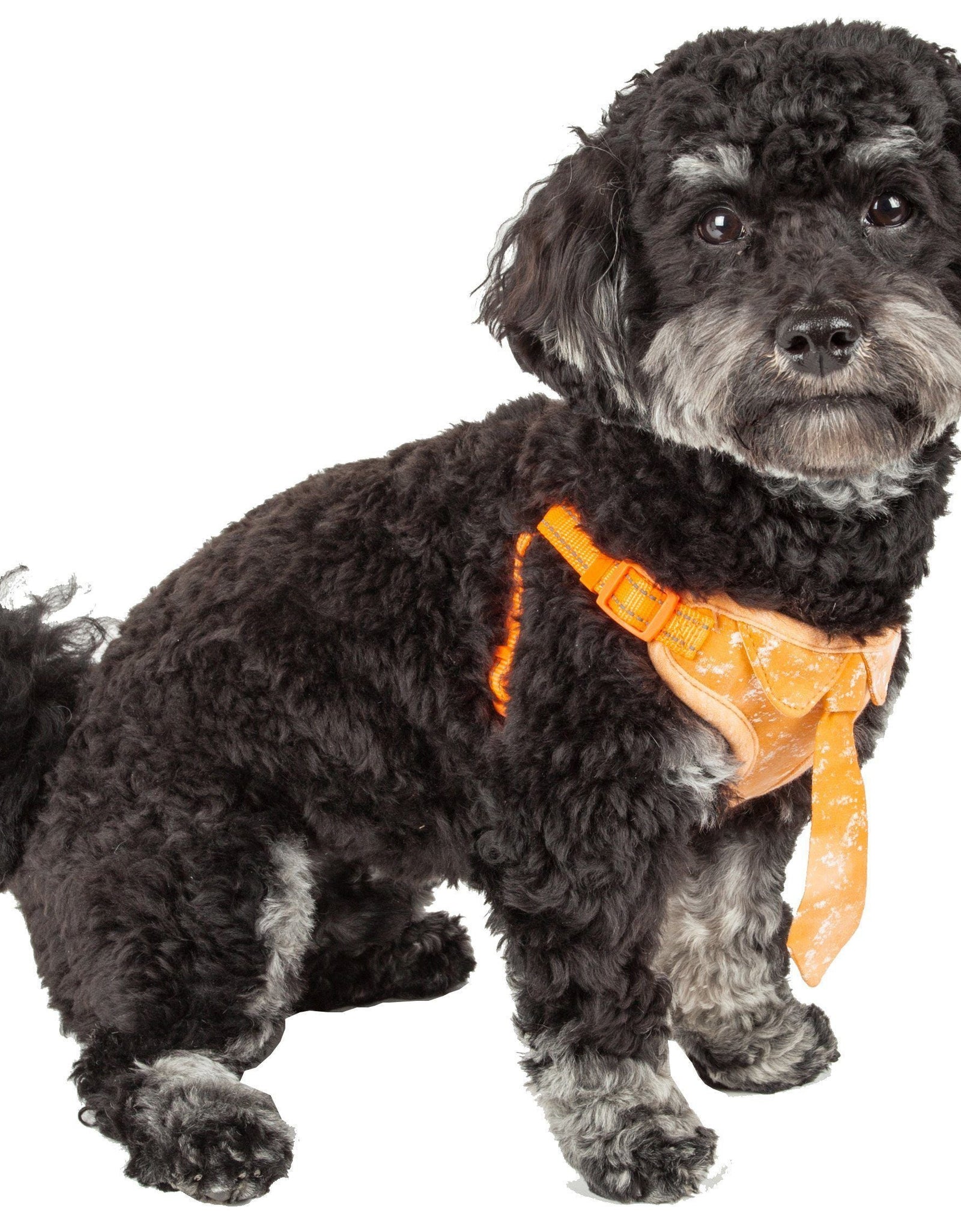 Pet Life ®  'Bonatied' Mesh Reversed Adjustable Fashion Dog Harness W/ Designer Neck Tie