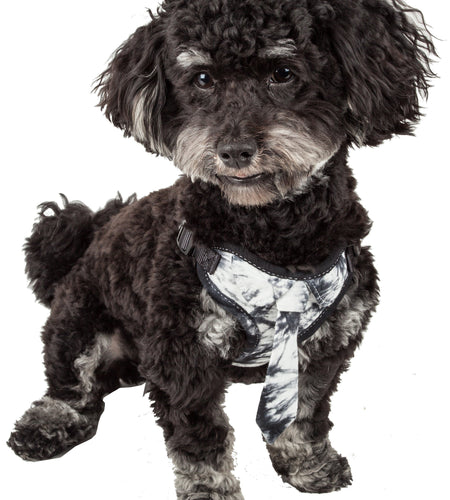 Pet Life ®  'Bonatied' Mesh Reversed Adjustable Fashion Dog Harness W/ Designer Neck Tie