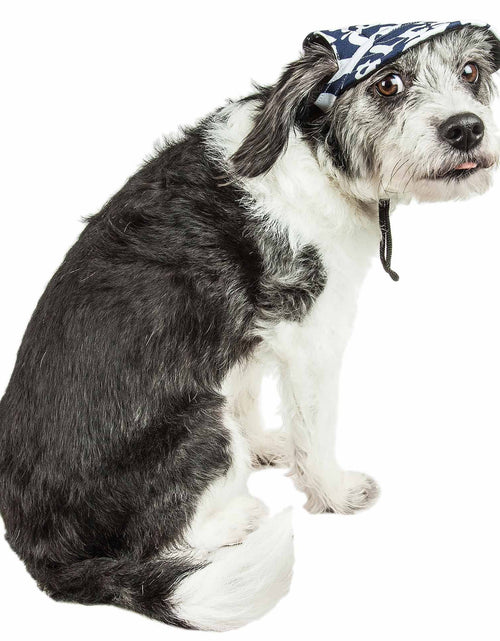 Load image into Gallery viewer, Pet Life ®  'Bone Cappa' Graffiti Sculptured Uv Protectant Adjustable Fashion Dog Hat Cap
