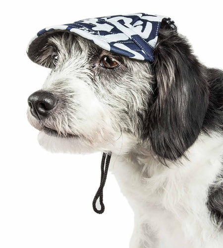 Pet Life ®  'Bone Cappa' Graffiti Sculptured Uv Protectant Adjustable Fashion Dog Hat Cap