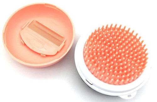 Load image into Gallery viewer, Pet Life ® 'Bravel' 3-in-1 Travel Pocketed Dual Grooming Brush and Pet Comb
