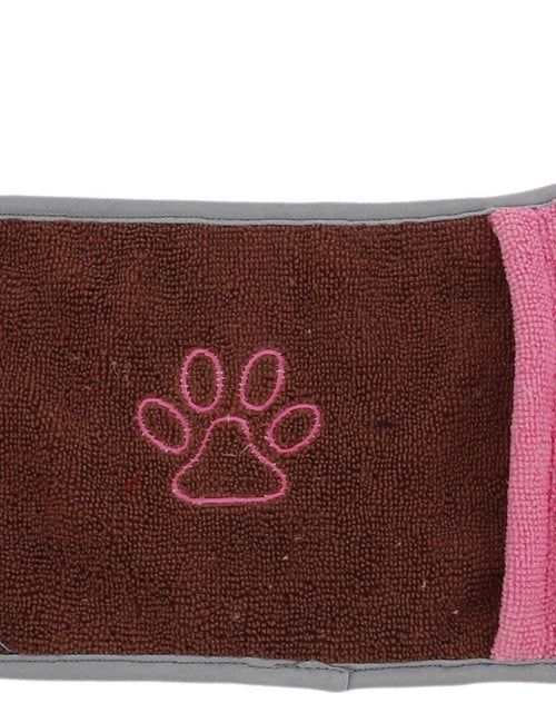 Load image into Gallery viewer, Pet Life ® 'Bryer' 2-in-1 Hand-Inserted Microfiber Pet Grooming Towel and Brush
