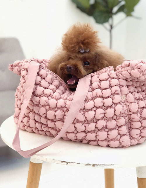 Load image into Gallery viewer, Pet Life ® 'Bubble Vogue' Ultra-Plush Fashion Designer Pet Carrier
