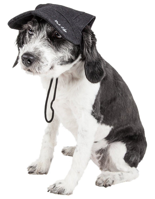 Load image into Gallery viewer, Pet Life ®  'Cap-Tivating' UV Protectant Adjustable Fashion Dog Hat Cap
