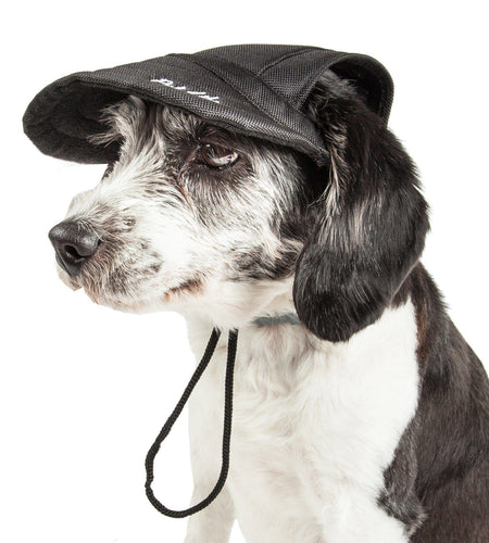 Pet Life ®  'Cap-Tivating' UV Protectant Adjustable Fashion Dog Hat Cap