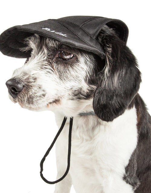 Load image into Gallery viewer, Pet Life ®  'Cap-Tivating' UV Protectant Adjustable Fashion Dog Hat Cap
