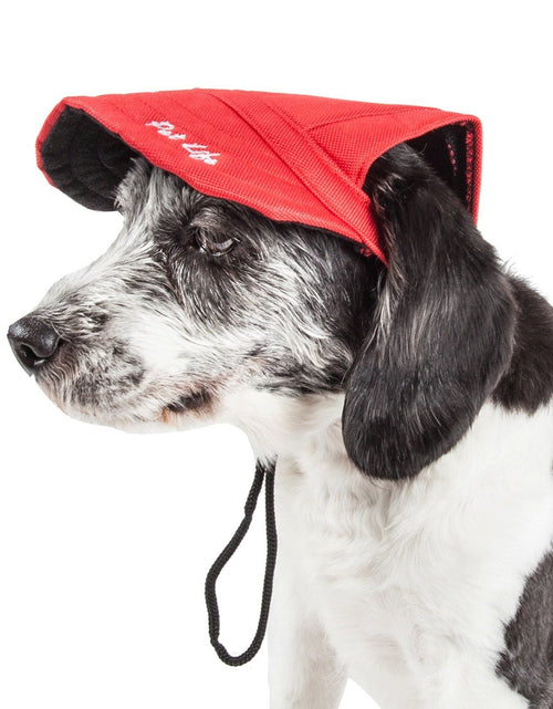 Load image into Gallery viewer, Pet Life ®  'Cap-Tivating' UV Protectant Adjustable Fashion Dog Hat Cap
