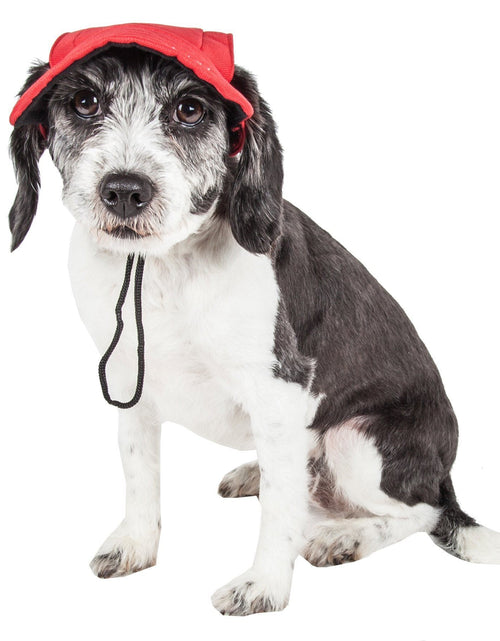 Load image into Gallery viewer, Pet Life ®  'Cap-Tivating' UV Protectant Adjustable Fashion Dog Hat Cap
