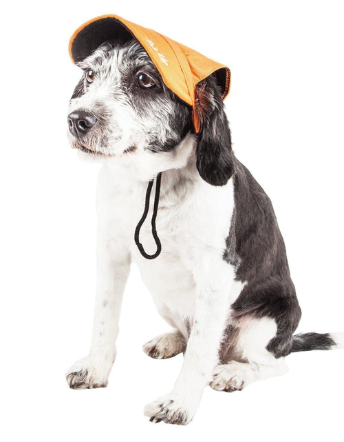 Load image into Gallery viewer, Pet Life ®  'Cap-Tivating' UV Protectant Adjustable Fashion Dog Hat Cap
