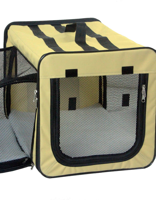 Load image into Gallery viewer, Pet Life ® 'Capacious' Dual-Sided Expandable Spacious Wire Folding Collapsible Lightweight Pet Dog Crate Carrier House
