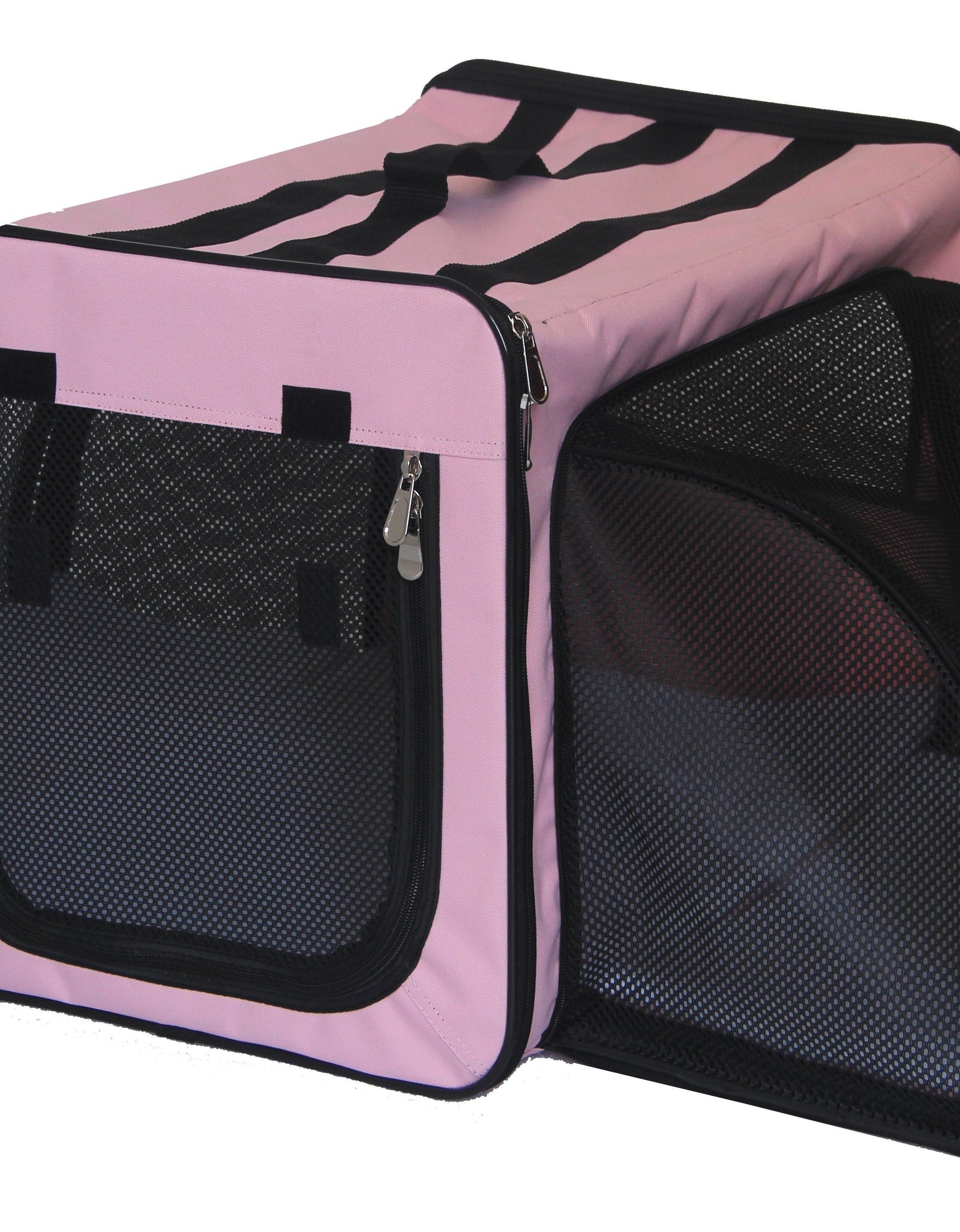 Pet Life ® 'Capacious' Dual-Sided Expandable Spacious Wire Folding Collapsible Lightweight Pet Dog Crate Carrier House