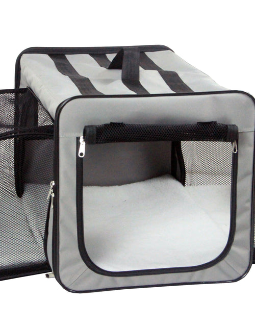 Load image into Gallery viewer, Pet Life ® 'Capacious' Dual-Sided Expandable Spacious Wire Folding Collapsible Lightweight Pet Dog Crate Carrier House
