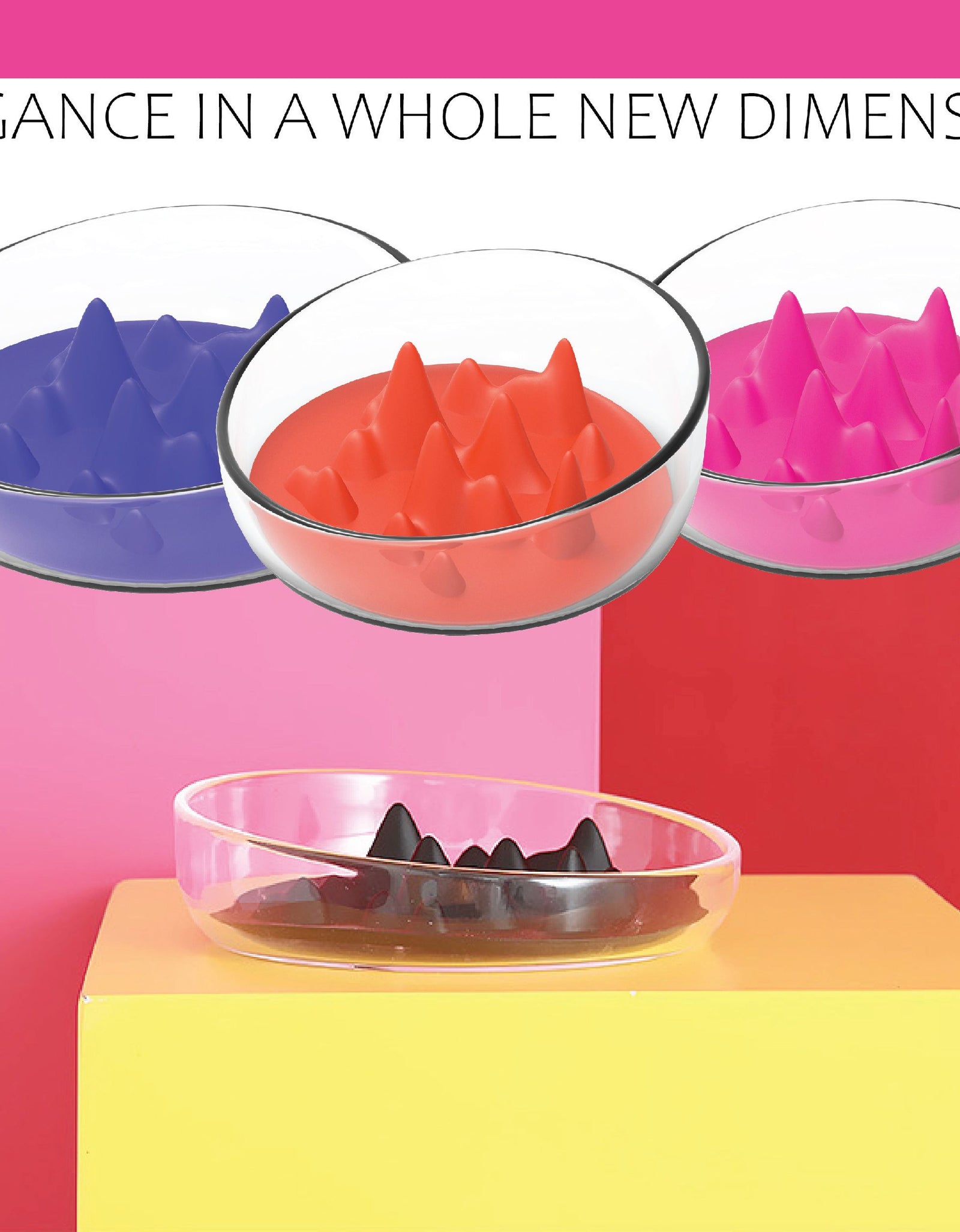 Pet Life ® 'Cirlicue' Mountain Shaped Modern Slow Feeding Pet Bowl
