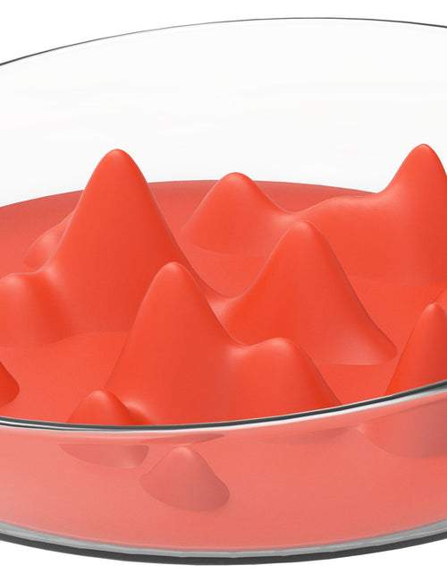 Load image into Gallery viewer, Pet Life ® 'Cirlicue' Mountain Shaped Modern Slow Feeding Pet Bowl
