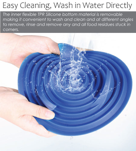 Pet Life ® 'Cirlicue' Mountain Shaped Modern Slow Feeding Pet Bowl