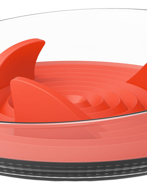 Load image into Gallery viewer, Pet Life ® 'Cirlicue' Shark Fin Shaped Modern Slow Feeding Pet Bowl
