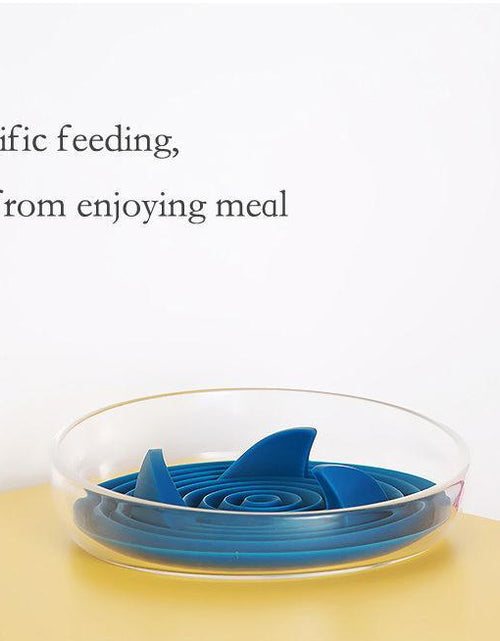 Load image into Gallery viewer, Pet Life ® 'Cirlicue' Shark Fin Shaped Modern Slow Feeding Pet Bowl
