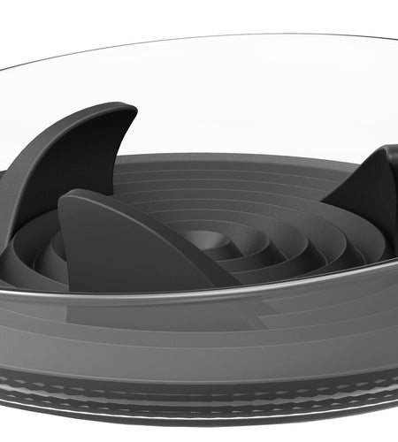 Pet Life ® 'Cirlicue' Shark Fin Shaped Modern Slow Feeding Pet Bowl