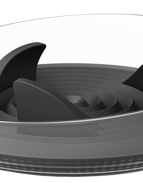 Load image into Gallery viewer, Pet Life ® 'Cirlicue' Shark Fin Shaped Modern Slow Feeding Pet Bowl
