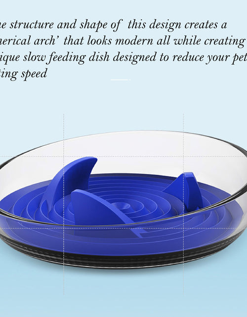 Load image into Gallery viewer, Pet Life ® 'Cirlicue' Shark Fin Shaped Modern Slow Feeding Pet Bowl
