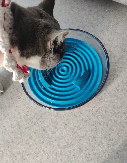 Load image into Gallery viewer, Pet Life ® 'Cirlicue' Shark Fin Shaped Modern Slow Feeding Pet Bowl
