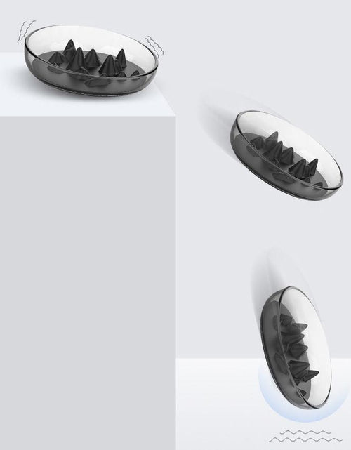 Load image into Gallery viewer, Pet Life ® 'Cirlicue' Shark Fin Shaped Modern Slow Feeding Pet Bowl

