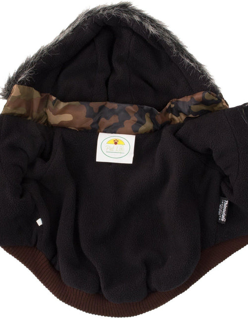 Load image into Gallery viewer, Pet Life ® Classic Metallic Fashion 3M Insulated Dog Coat Parka  w/ Removable Hood

