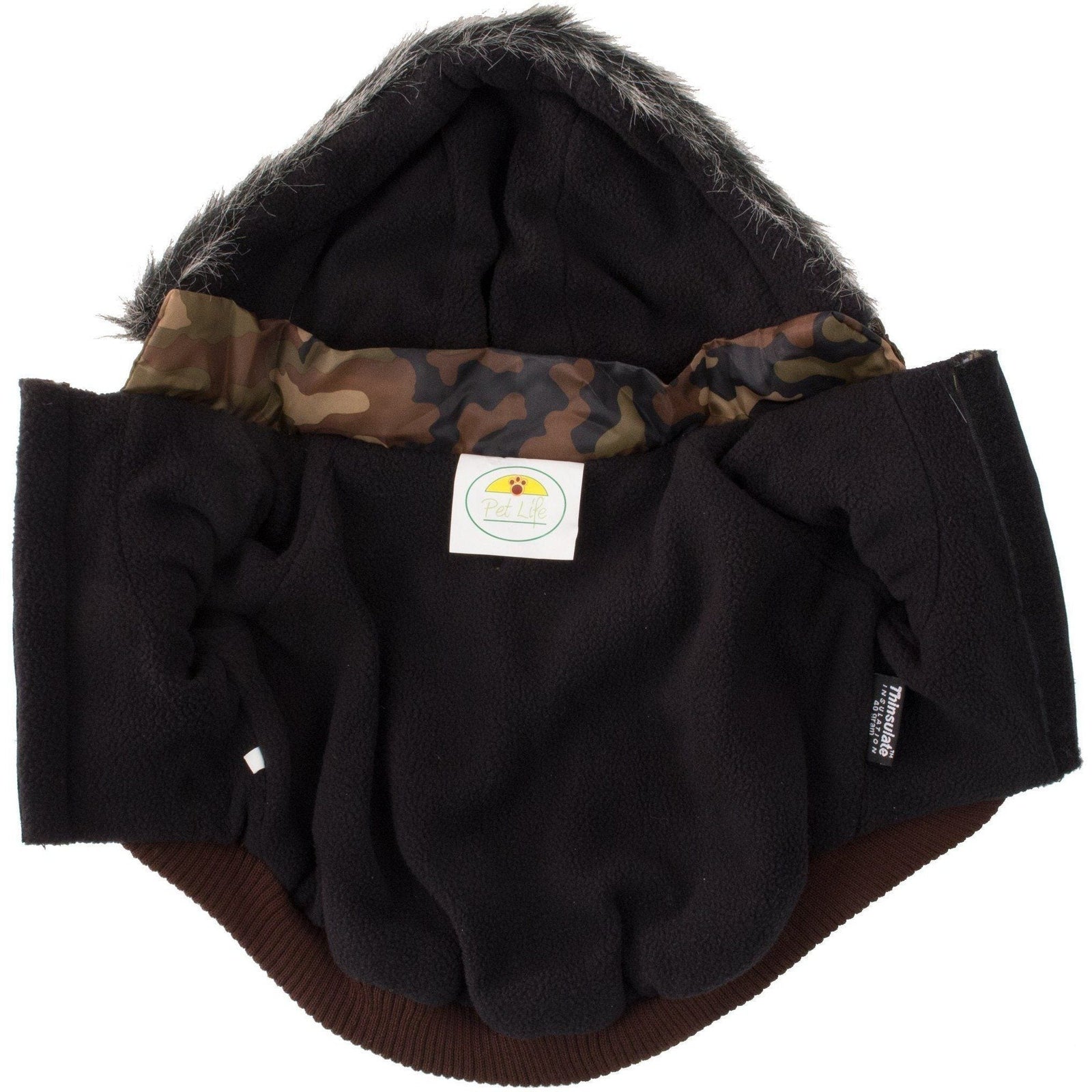 Pet Life ® Classic Metallic Fashion 3M Insulated Dog Coat Parka  w/ Removable Hood