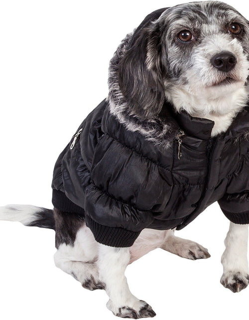 Load image into Gallery viewer, Pet Life ® Classic Metallic Fashion 3M Insulated Dog Coat Parka  w/ Removable Hood
