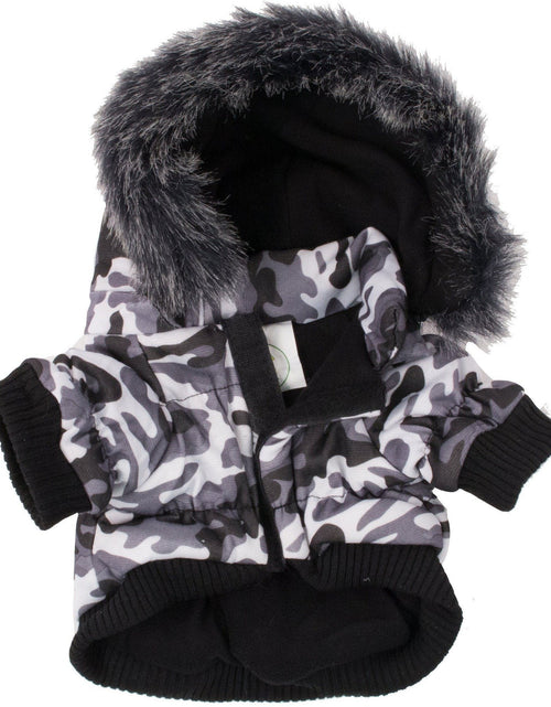 Load image into Gallery viewer, Pet Life ® Classic Metallic Fashion 3M Insulated Dog Coat Parka  w/ Removable Hood
