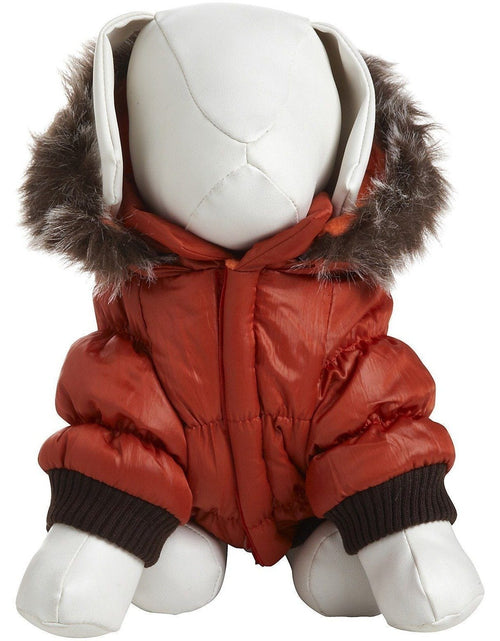 Load image into Gallery viewer, Pet Life ® Classic Metallic Fashion 3M Insulated Dog Coat Parka  w/ Removable Hood
